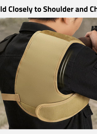 CVLIFE Shoulder Pad featuring mold closely to shoulder and chest in brown