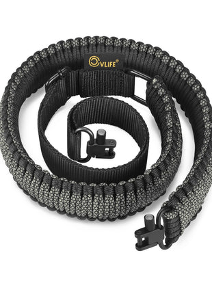 CVLIFE Shotgun Sling 550 Paracord Sling Tri-Lock Swivel featuring vlife in camo grey