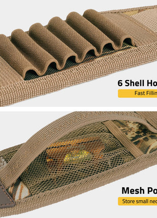 CVLIFE Holders Rifle Sling featuring fast filling mesh pocket in khaki