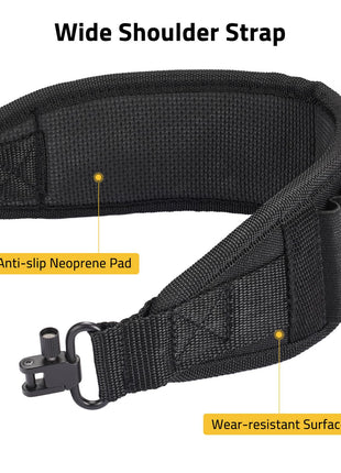 CVLIFE shotgun sling featuring anti-slip neoprenepad wear-resistant surface in black