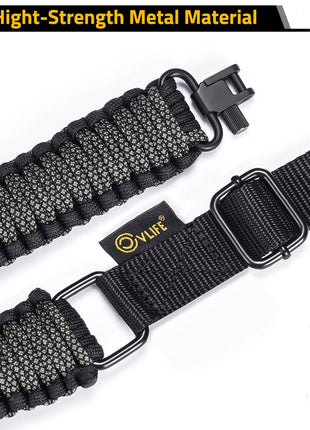 CVLIFE paracord shotgun sling featuring hight-strength metal material vlife in camo grey