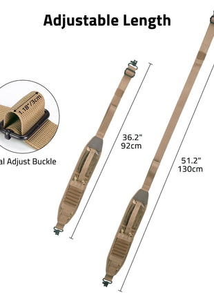 CVLIFE Holders Rifle Sling featuring adjustable length metaladjustbuckle, 3cm x 92cm x 130cm in khaki