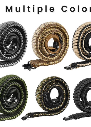 CVLIFE paracord shotgun sling featuring multiple color in dark green