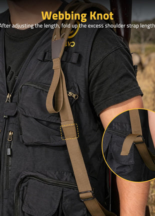 CVLIFE shoulder pad featuring webbingknot vo in khaki