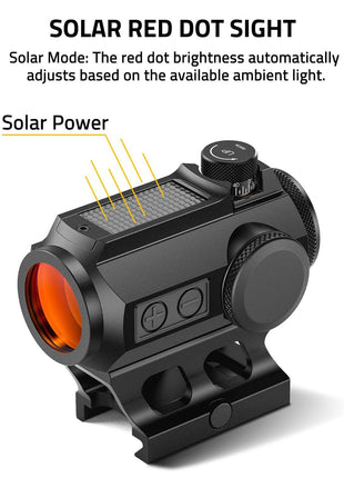 1x22mm Red Dot Sight with Solar Mode