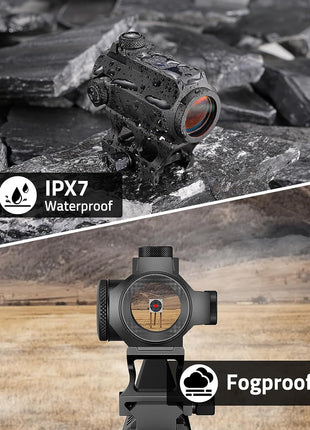 2MOA Shake to Awake Solar Reflex Sight with Waterproof and Fogproof Features