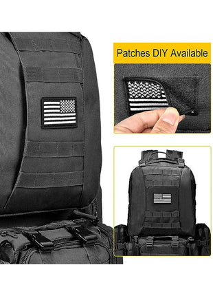 Personalized and Durable Rucksack with Detachable Patches