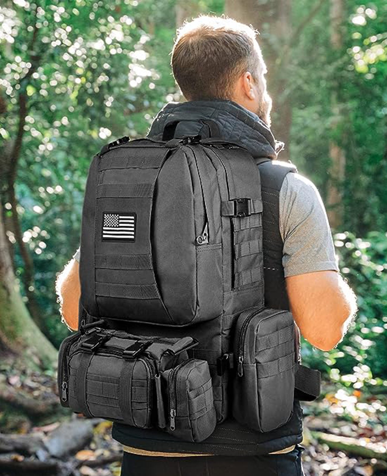 CVLIFE Tactical Backpack Military Army Rucksack 60L Large Assault Pack