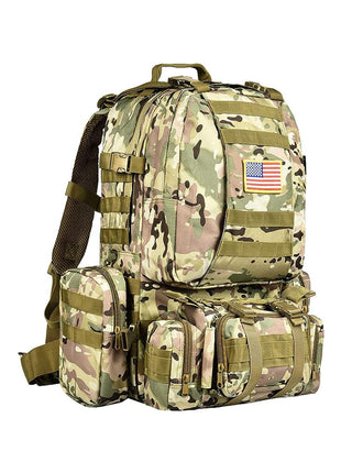American Flag Velcro Design Camo Tactical Backpack Military Rucksack