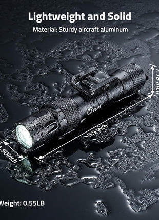 Lightweight and Solid Tactical Flashlight Support Waterproof