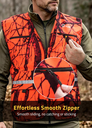 CVLIFE two magnetic pockets featuring vlife effortless smooth zipper Large