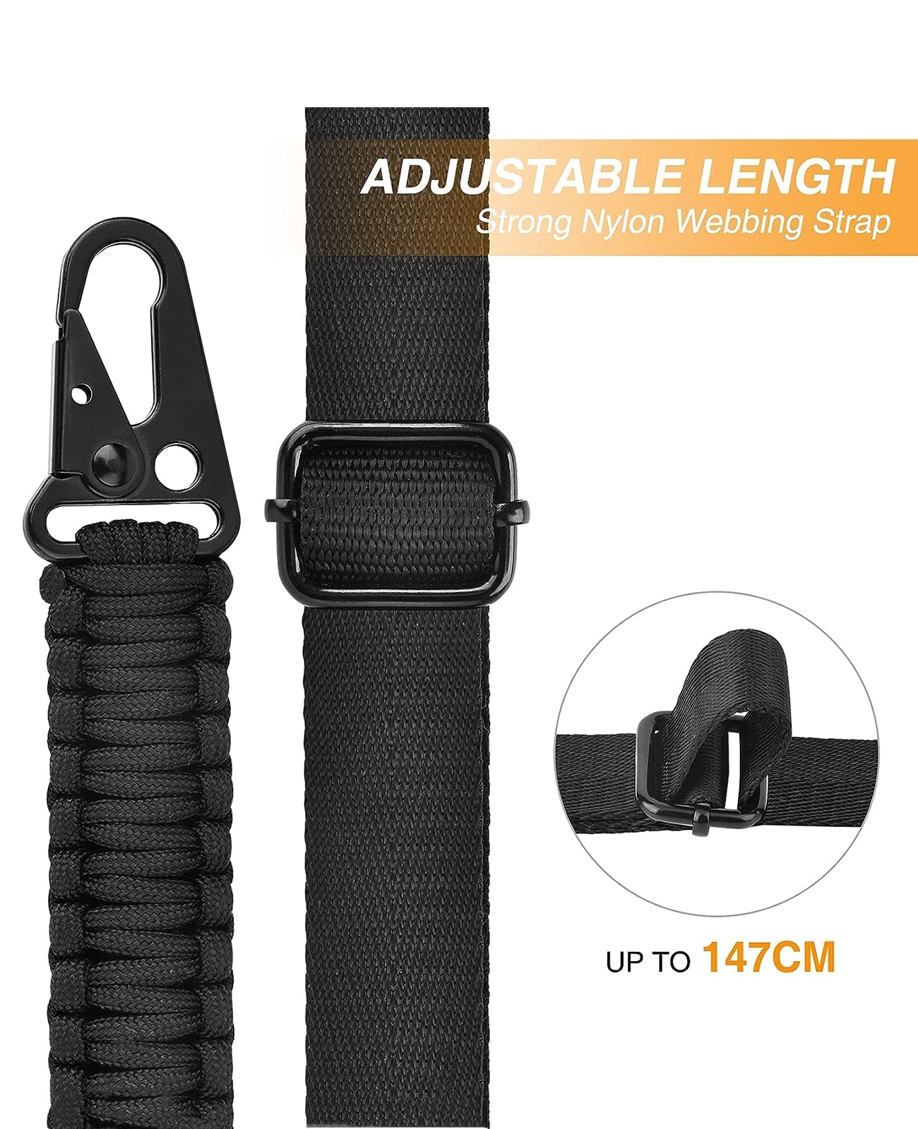 CVLIFE Two Point Slings 550 Paracord Adjustable Strap