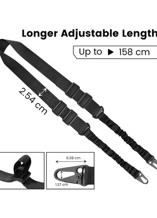 Longer Adjustable Length 2 Point Rifle Sling
