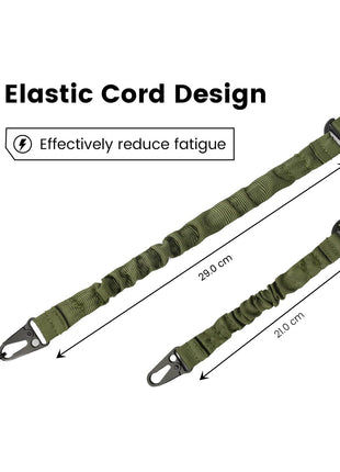 Elastic Cord Design Rifle Sling with Metal Hooks