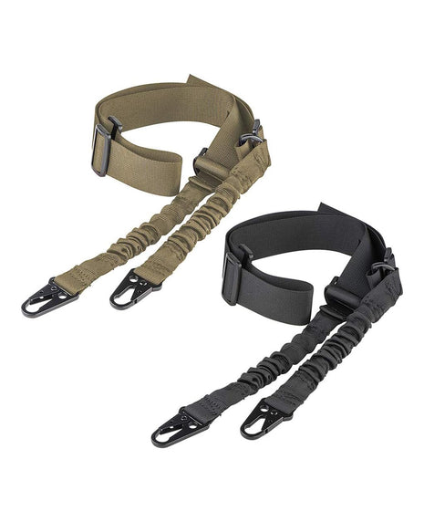 Adjustable 2 Point Sling with Elastic Design and Metal Hooks