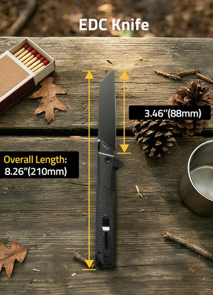 CVLIFE Versatile EDC Knife featuring edc knife overall length, 88mm x 210mm