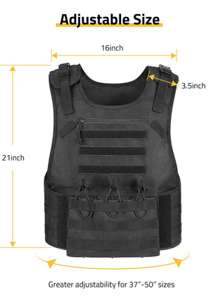 CVLIFE sports vest featuring adjustable size, 16inch x 3.5inch x 1inch
