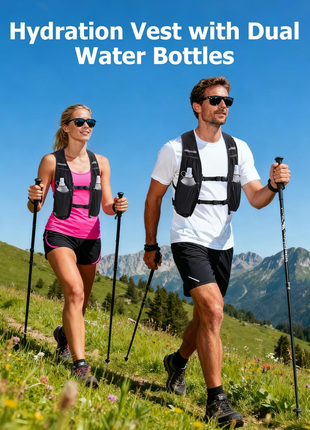CVLIFE Women Men Lightweight featuring hydration vest with dual water bottles