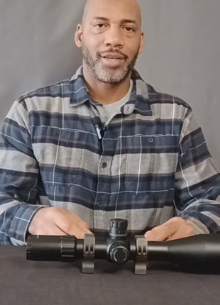 The video is to show how the BearPower 5-25x56 FFP rifle scope is adjusted